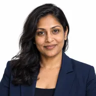 Priya Shah desk portrait